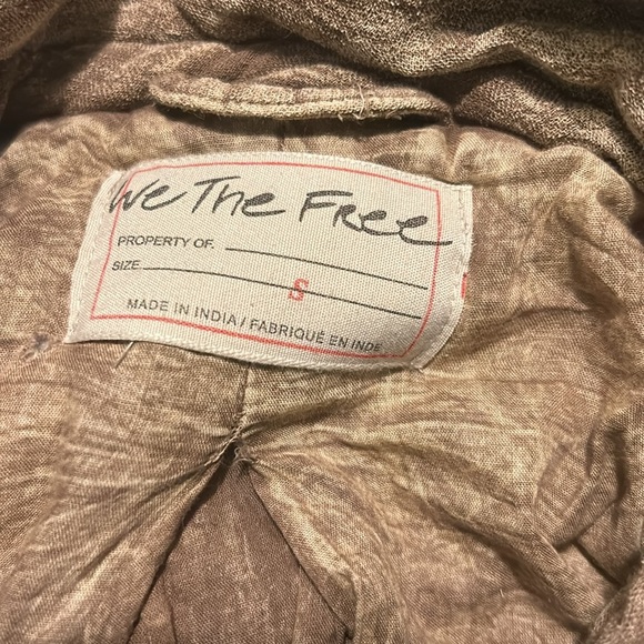 Free People Luna Cozy Bomber Jacket Ponytail Tan Quilted Puffer oversized small - Picture 8 of 9